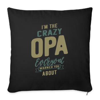 Fou Opa - Housse de coussin décorative 45 x 45 cm - noir - Devant