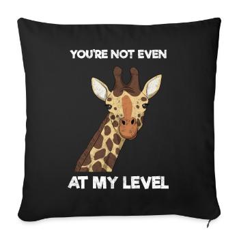 Lustige Giraffe Zoologe - Sofakissenbezug 45 x 45 cm - Schwarz - Vorne