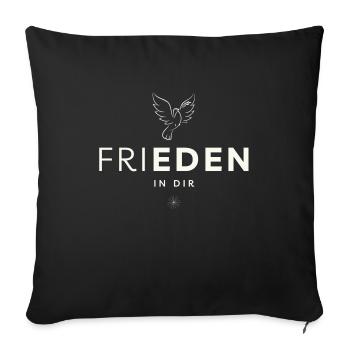 Frieden in dir - Sofakissenbezug 45 x 45 cm - Schwarz - Vorne