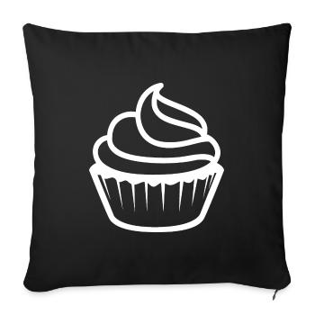 Muffin - Housse de coussin décorative 45 x 45 cm - noir - Devant