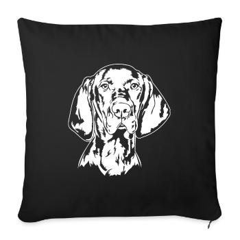 Hungarian Vizsla Portrait Dog Dogs Wilsigns - Sofa pillowcase 17,3'' x 17,3'' (45 x 45 cm) - black - Front