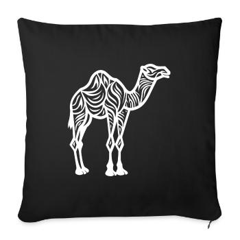 Camel - Sofa pillowcase 17,3'' x 17,3'' (45 x 45 cm) - black - Front