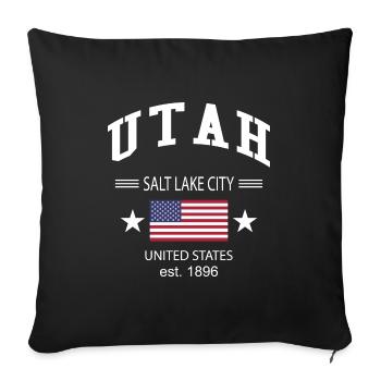 Utah - Sofa pillowcase 17,3'' x 17,3'' (45 x 45 cm) - black - Front