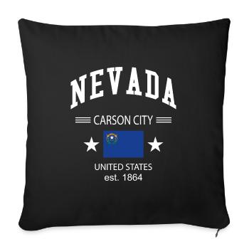 Nevada - Sofa pillowcase 17,3'' x 17,3'' (45 x 45 cm) - black - Front