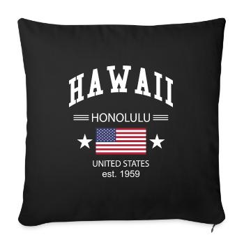 Hawaii - Sofa pillowcase 17,3'' x 17,3'' (45 x 45 cm) - black - Front