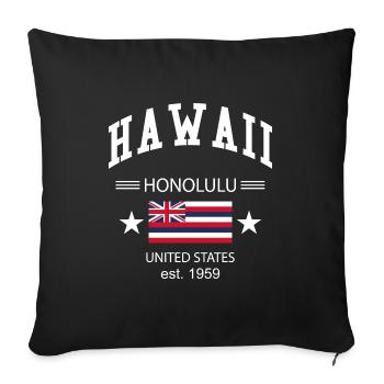 Hawaii - Sofa pillowcase 17,3'' x 17,3'' (45 x 45 cm) - black - Front