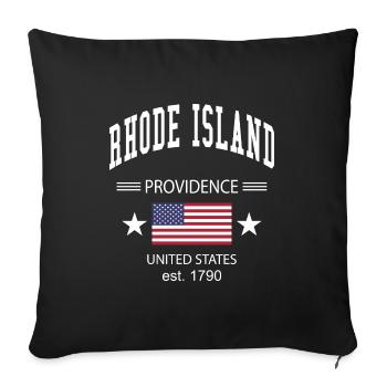 Rhode Island - Sofa pillowcase 17,3'' x 17,3'' (45 x 45 cm) - black - Front