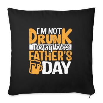 Daddy Humor Gift for Father's Day - Sofa pillowcase 17,3'' x 17,3'' (45 x 45 cm) - black - Front