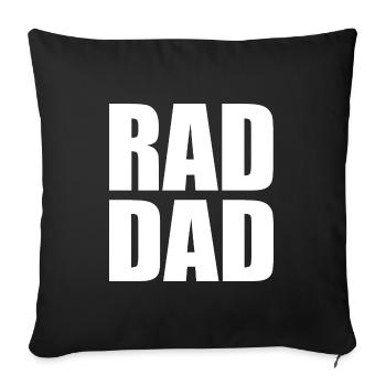 Rad dad - Sofakissenbezug 45 x 45 cm - Schwarz - Vorne