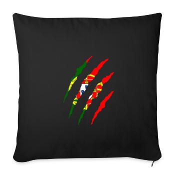 Portugal Portuguese flag - Sofa pillowcase 17,3'' x 17,3'' (45 x 45 cm) - black - Front
