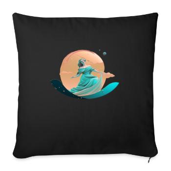 deesse venus - Housse de coussin décorative 45 x 45 cm - noir - Devant