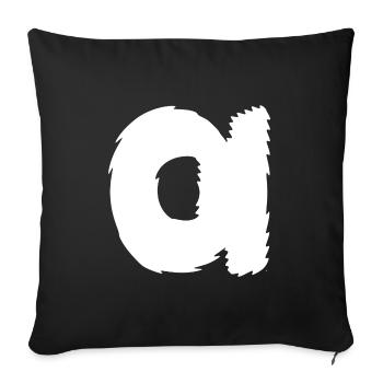 Alpha | | icon Greek alphabet - Sofa pillowcase 17,3'' x 17,3'' (45 x 45 cm) - black - Front