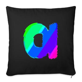 | alpha icône | Alphabet grec - Housse de coussin décorative 45 x 45 cm - noir - Devant
