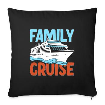 Family Cruise - Sofa pillowcase 17,3'' x 17,3'' (45 x 45 cm) - black - Front