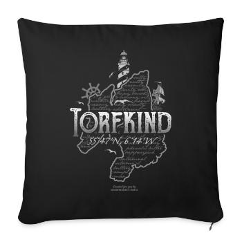 Whisky Torfkind Islay Leuchtturm - Sofakissenbezug 45 x 45 cm - Schwarz - Vorne