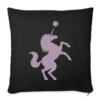 Unicorn Tennis Player Silhouette Minimalist - Sofa pillowcase 17,3'' x 17,3'' (45 x 45 cm) - black - Front