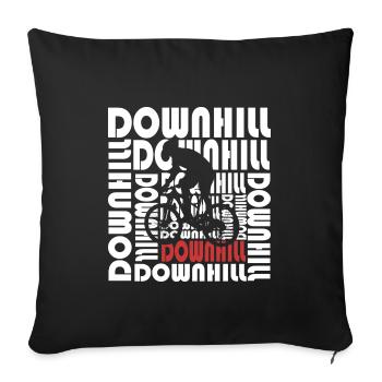 Downhill - Sofa pillowcase 17,3'' x 17,3'' (45 x 45 cm) - black - Front