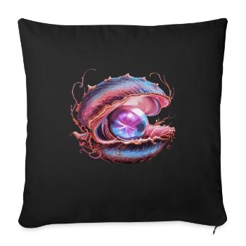 Perle für einen Strandmuschel Liebhaber - Sofakissenbezug 45 x 45 cm - Schwarz - Vorne