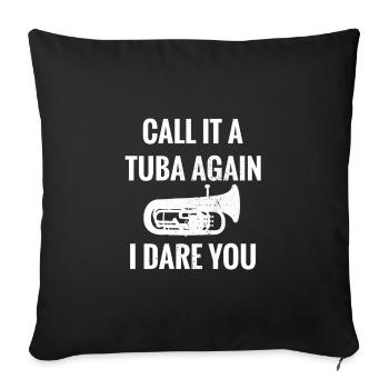 Euphonium gift | Euphonium player instrument - Sofa pillowcase 17,3'' x 17,3'' (45 x 45 cm) - black - Front