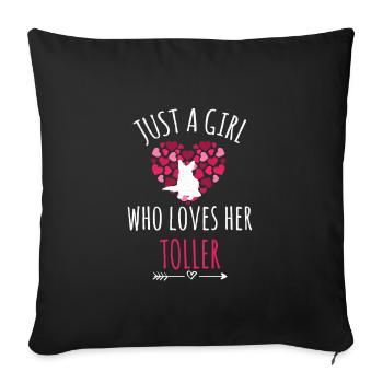 Nova Scotia Duck Tolling Retriever Toller Dog - Housse de coussin décorative 45 x 45 cm - noir - Devant