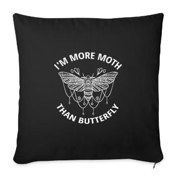 Mehr Motte Als Schmetterling | Motten Insekten - Sofakissenbezug 45 x 45 cm - Schwarz - Vorne