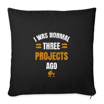 Project Management Gift | Project manager - Sofa pillowcase 17,3'' x 17,3'' (45 x 45 cm) - black - Front