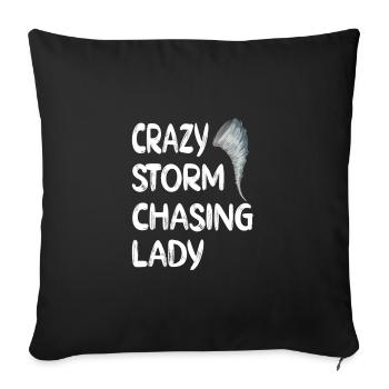 Storm Chase or Weather Tornado Storm Chasing - Sofa pillowcase 17,3'' x 17,3'' (45 x 45 cm) - black - Front