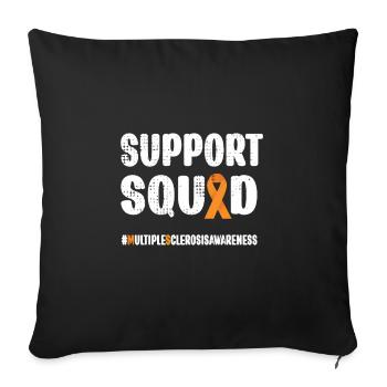 Sclérose en plaques MS Combattants Du Monde MS Day Sclérose - Housse de coussin décorative 45 x 45 cm - noir - Devant