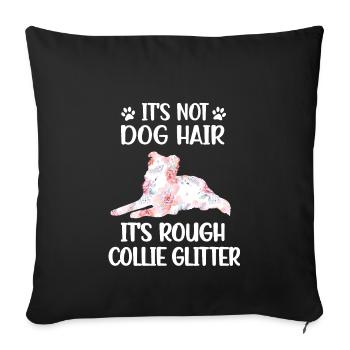 Longhair Collie Lover Collie Mama - Sofa pillowcase 17,3'' x 17,3'' (45 x 45 cm) - black - Front