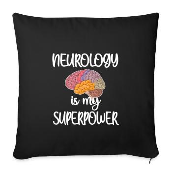 Neurologist neurology student neuro-nurse - Sofa pillowcase 17,3'' x 17,3'' (45 x 45 cm) - black - Front