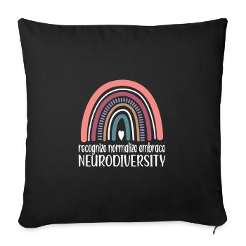 Neurodiversität Autismus ADHS Neurodiversity ASD - Sofakissenbezug 45 x 45 cm - Schwarz - Vorne