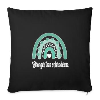 Scleroderma Fighter Teal Systemic Sclerosis - Sofa pillowcase 17,3'' x 17,3'' (45 x 45 cm) - black - Front