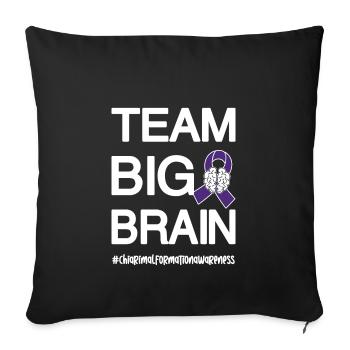 Chiari Malformation Cerveau Des combattants fiers - Housse de coussin décorative 45 x 45 cm - noir - Devant