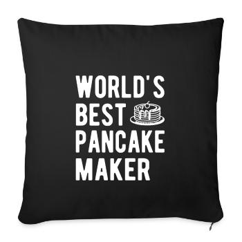 Best Pancake Baker Pancake Pancakes - Sofa pillowcase 17,3'' x 17,3'' (45 x 45 cm) - black - Front