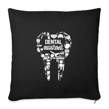 Dental Assistant Dental Assistant - Sofa pillowcase 17,3'' x 17,3'' (45 x 45 cm) - black - Front