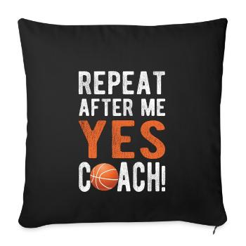 Basketball Coach Basketball Coach Basketball Team - Sofa pillowcase 17,3'' x 17,3'' (45 x 45 cm) - black - Front