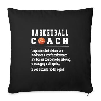 Best Basketball Coach Basketball Coach Gift - Sofa pillowcase 17,3'' x 17,3'' (45 x 45 cm) - black - Front