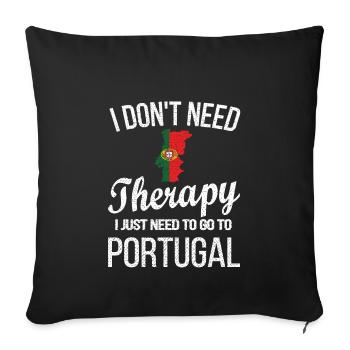 Portuguese Portugal Origin Portuguese flag - Sofa pillowcase 17,3'' x 17,3'' (45 x 45 cm) - black - Front