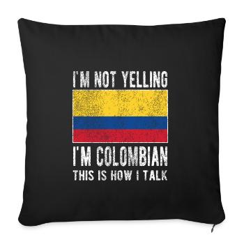 Colombia Colombia Colombian flag - Sofa pillowcase 17,3'' x 17,3'' (45 x 45 cm) - black - Front
