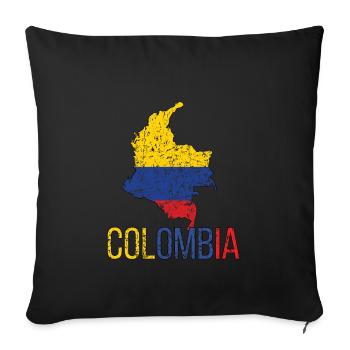 Colombia Colombia Colombian flag - Sofa pillowcase 17,3'' x 17,3'' (45 x 45 cm) - black - Front