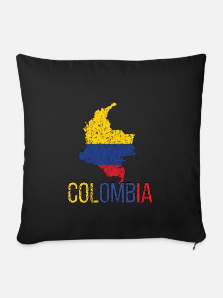 Kolumbia Kolumbia Kolumbian lippu - Sohvatyynyn päällinen 45 x 45 cm - musta