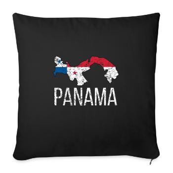 Panama Panama Origine Drapeau panaméen - Housse de coussin décorative 45 x 45 cm - noir - Devant