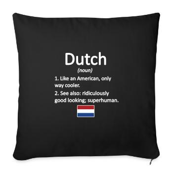 Dutch Netherlands Dutch roots - Sofa pillowcase 17,3'' x 17,3'' (45 x 45 cm) - black - Front