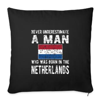 Dutch Netherlands Dutch flag - Sofa pillowcase 17,3'' x 17,3'' (45 x 45 cm) - black - Front