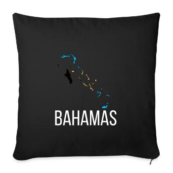 Bahamas Bahamas Origine Drapeau bahaméen - Housse de coussin décorative 45 x 45 cm - noir - Devant