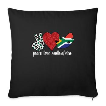 South Africa Flag South African South Africa Roots - Sofa pillowcase 17,3'' x 17,3'' (45 x 45 cm) - black - Front