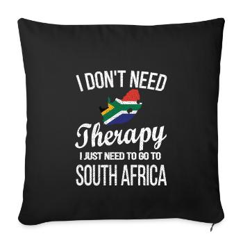 South Africa Flag South African South Africa Origin - Sofa pillowcase 17,3'' x 17,3'' (45 x 45 cm) - black - Front