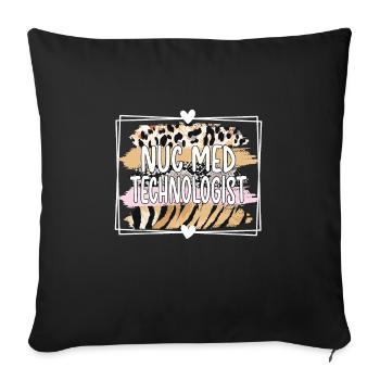 Technologue en radiologie médicale Médecine nucléaire - Housse de coussin décorative 45 x 45 cm - noir - Devant
