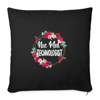 Technologue en radiologie médicale Médecine nucléaire - Housse de coussin décorative 45 x 45 cm - noir - Devant