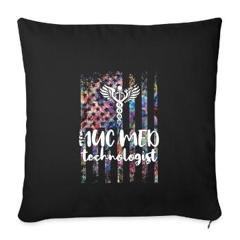 Technologue en radiologie médicale Médecine nucléaire - Housse de coussin décorative 45 x 45 cm - noir - Devant